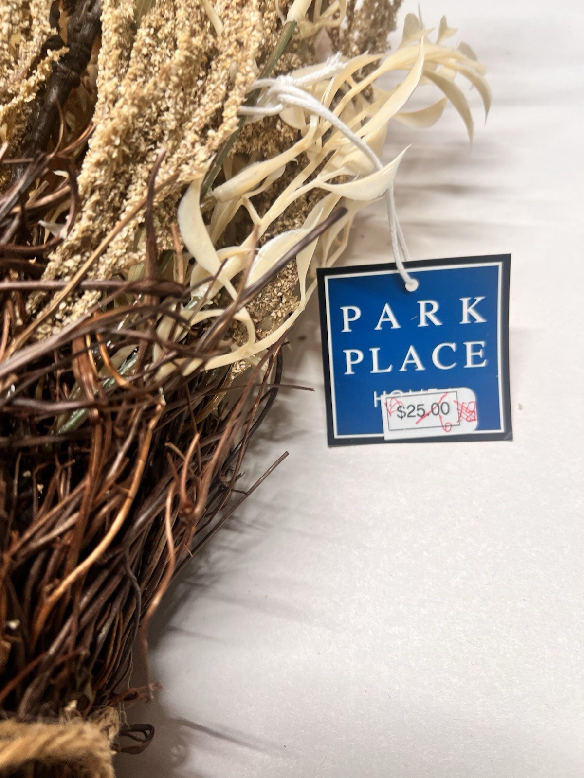 Park Place 17.5″ Thistle & Grass Standing Artificial Arrangement -Brown/Beig