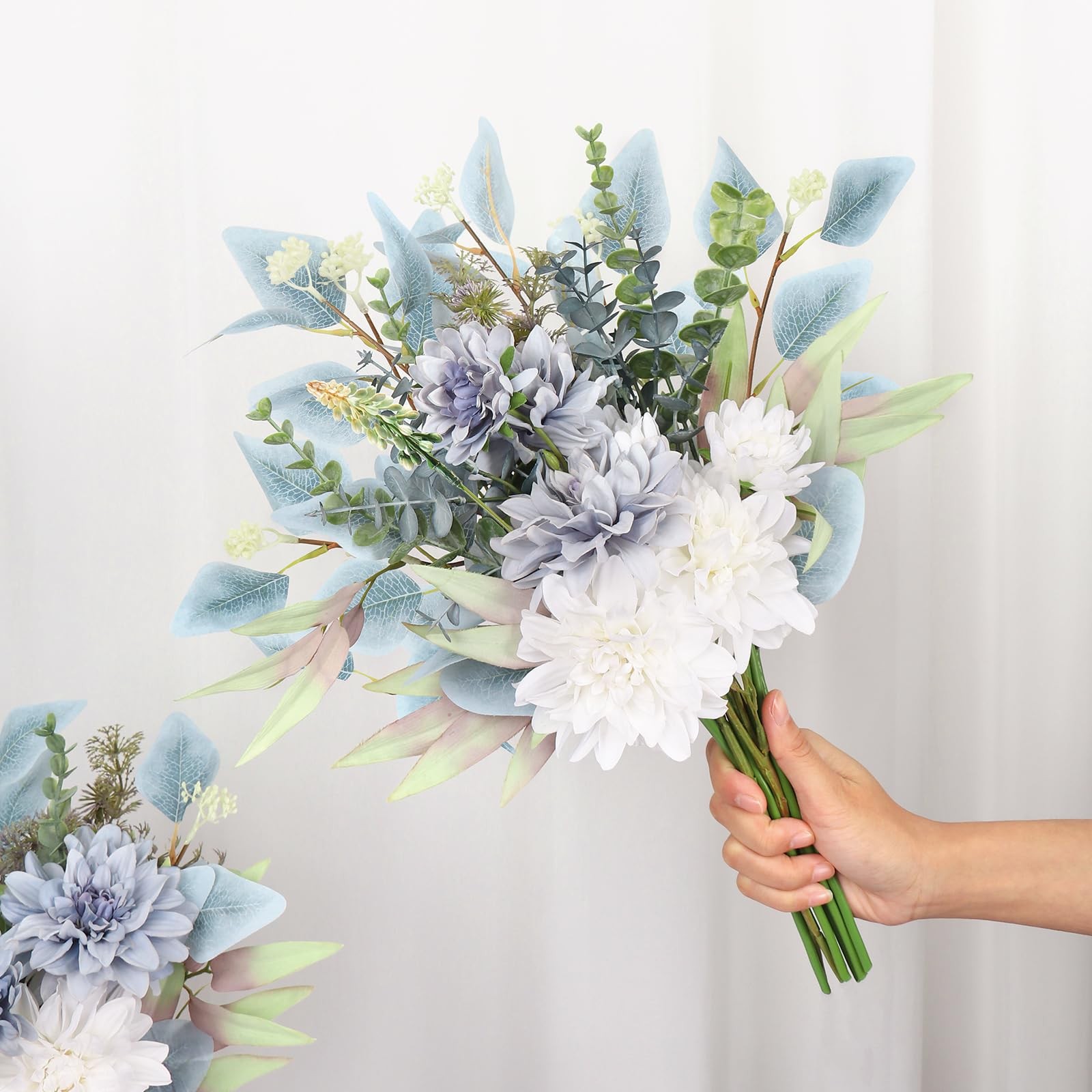 Fake Flowers in Vase Artificial Flowers Coffee Table Decor, Faux Flowers in V…