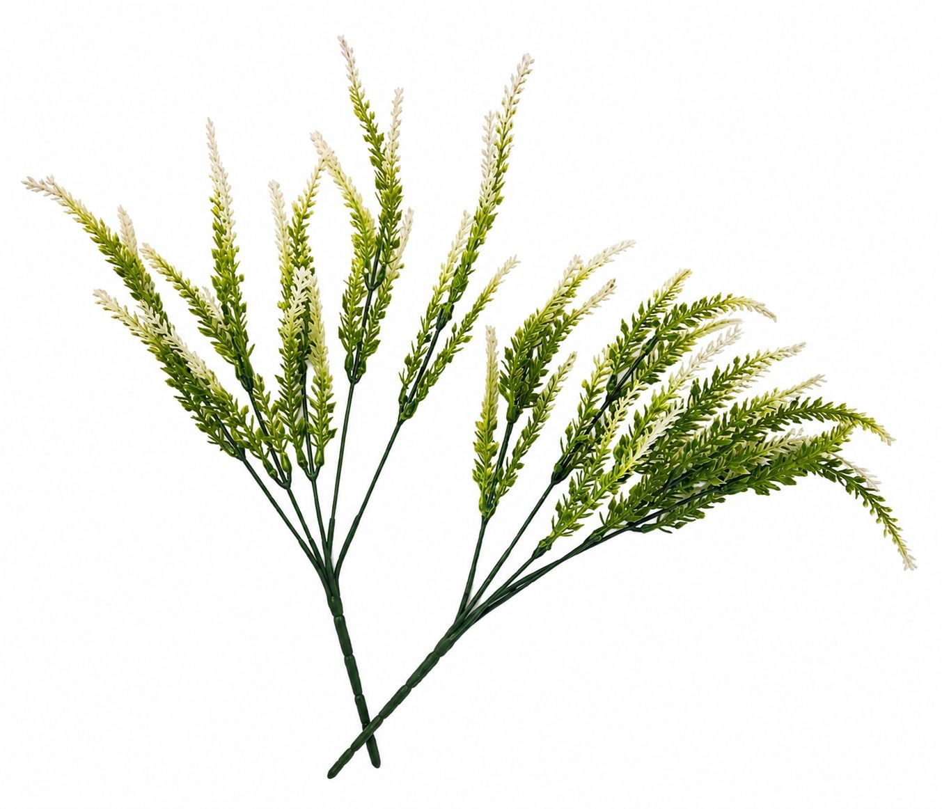Artificial White Lavender Stems Faux Salvia Greenery Picks Farmhouse Floral Deco
