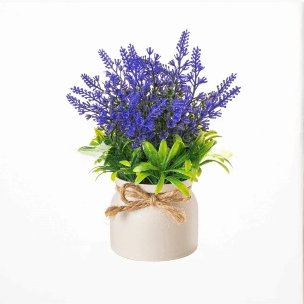 Mini Artificial Potted Plant Fake Evergreen Bonsai Table Home Office Garden
