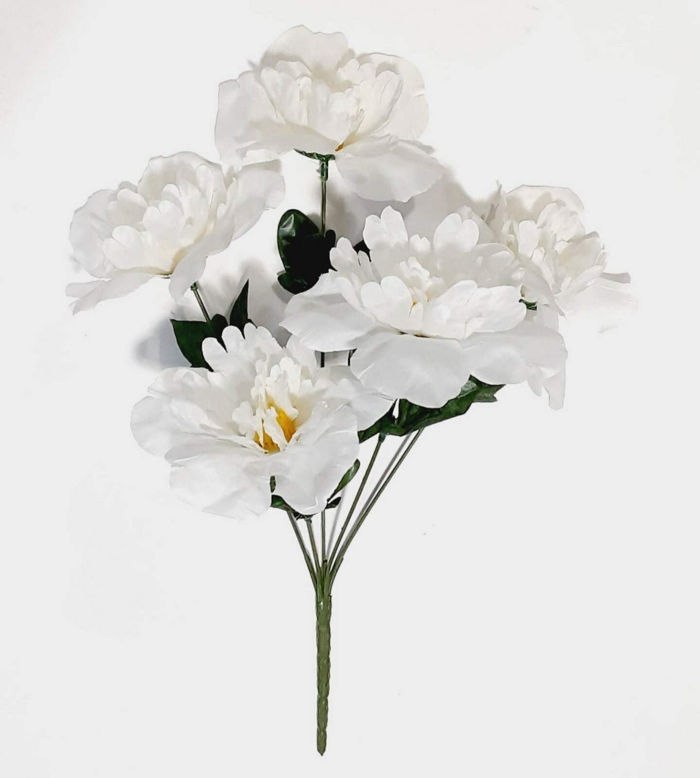 (Pack 24) 120 Cream Peonies Silk Flower 12″ Bush Home Craft In/Outdoor Decor US
