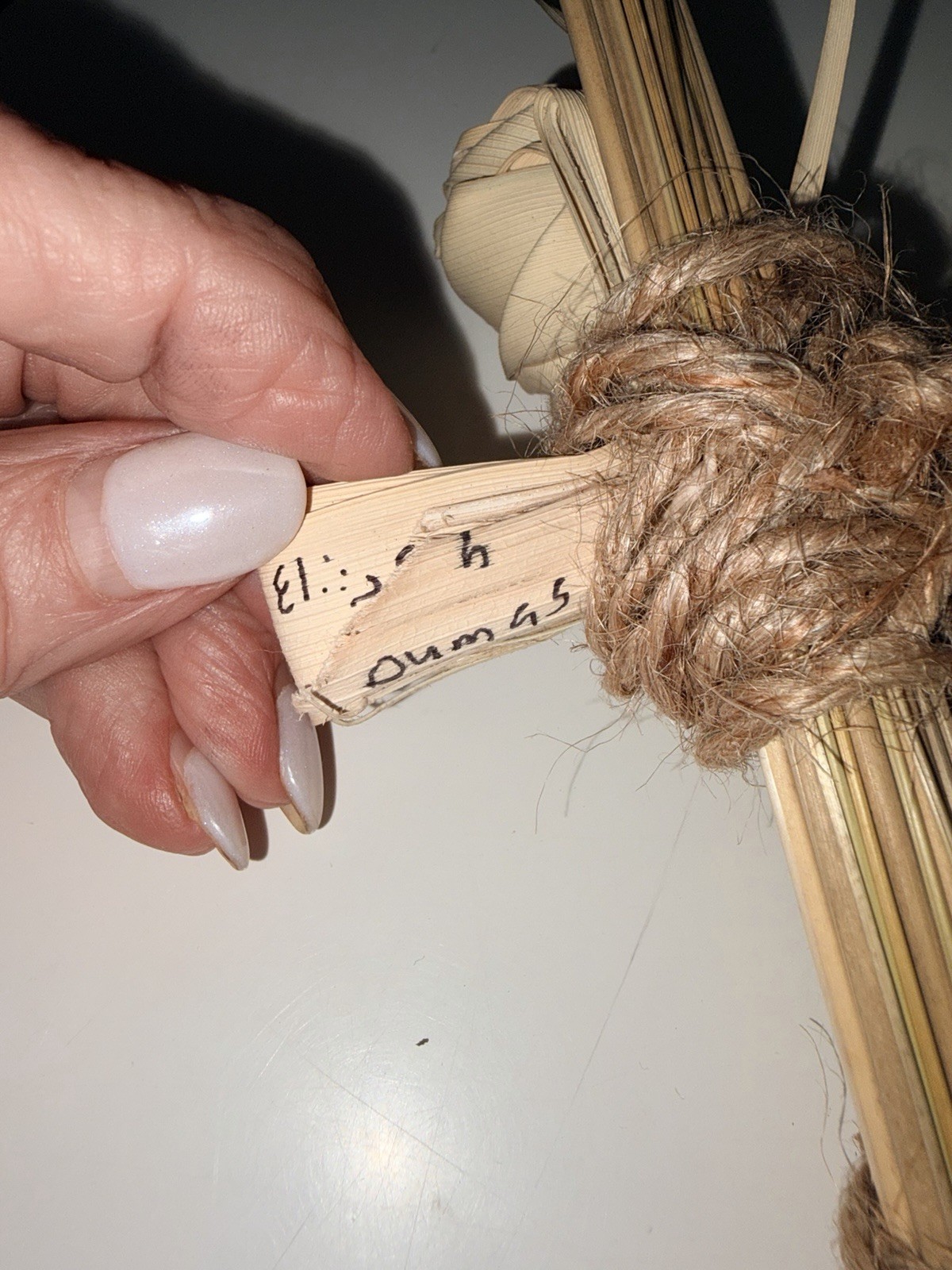 VTG Handmade Dried Palm Flower Bundle Natural Boho Floral Rustic Coastal Decor