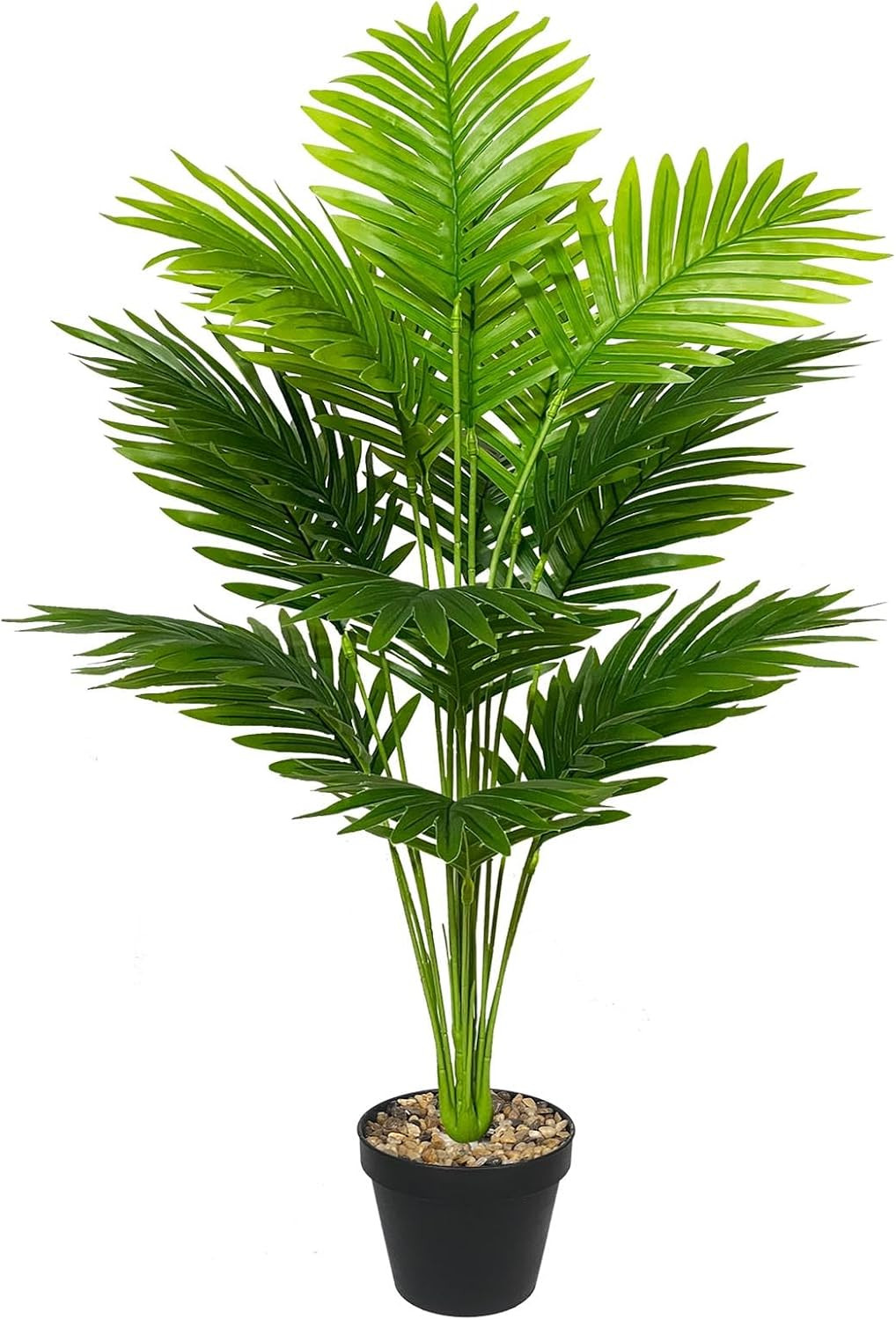 Artificial Plant in Pot Fake Tree Trunks Leaves Faux Potted for Indoor Outdoor