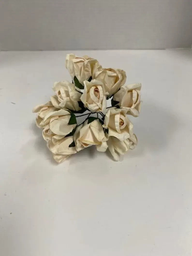 Vintage Faux Cream Rose Buds