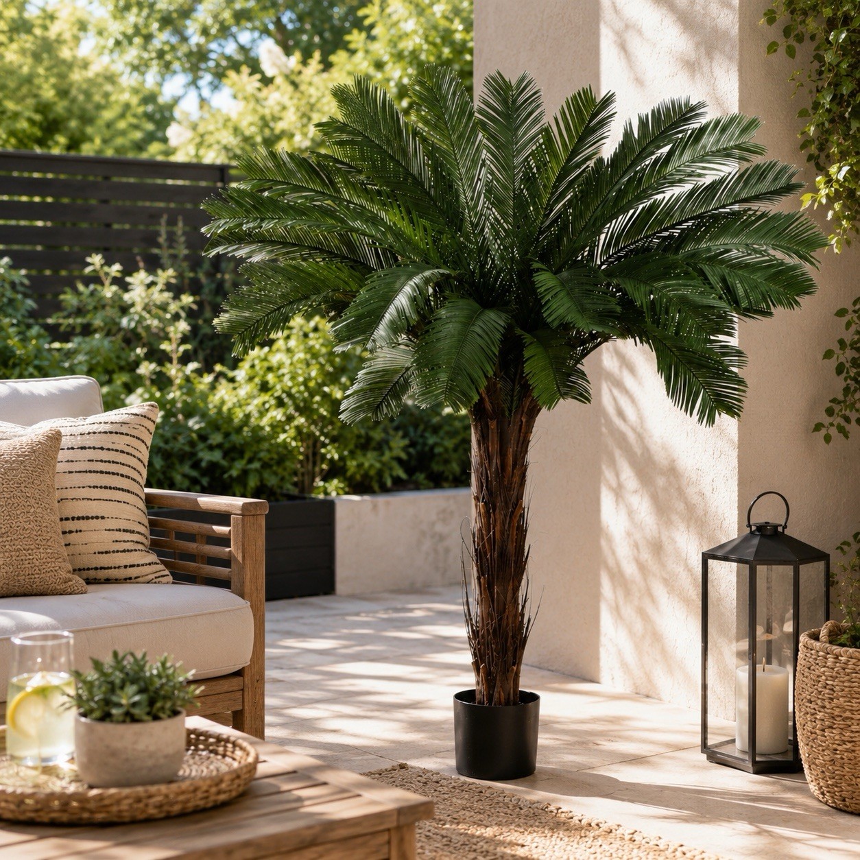 6’ UV Cycas Artificial Palm Tree Home Decor Indoor/Outdoor