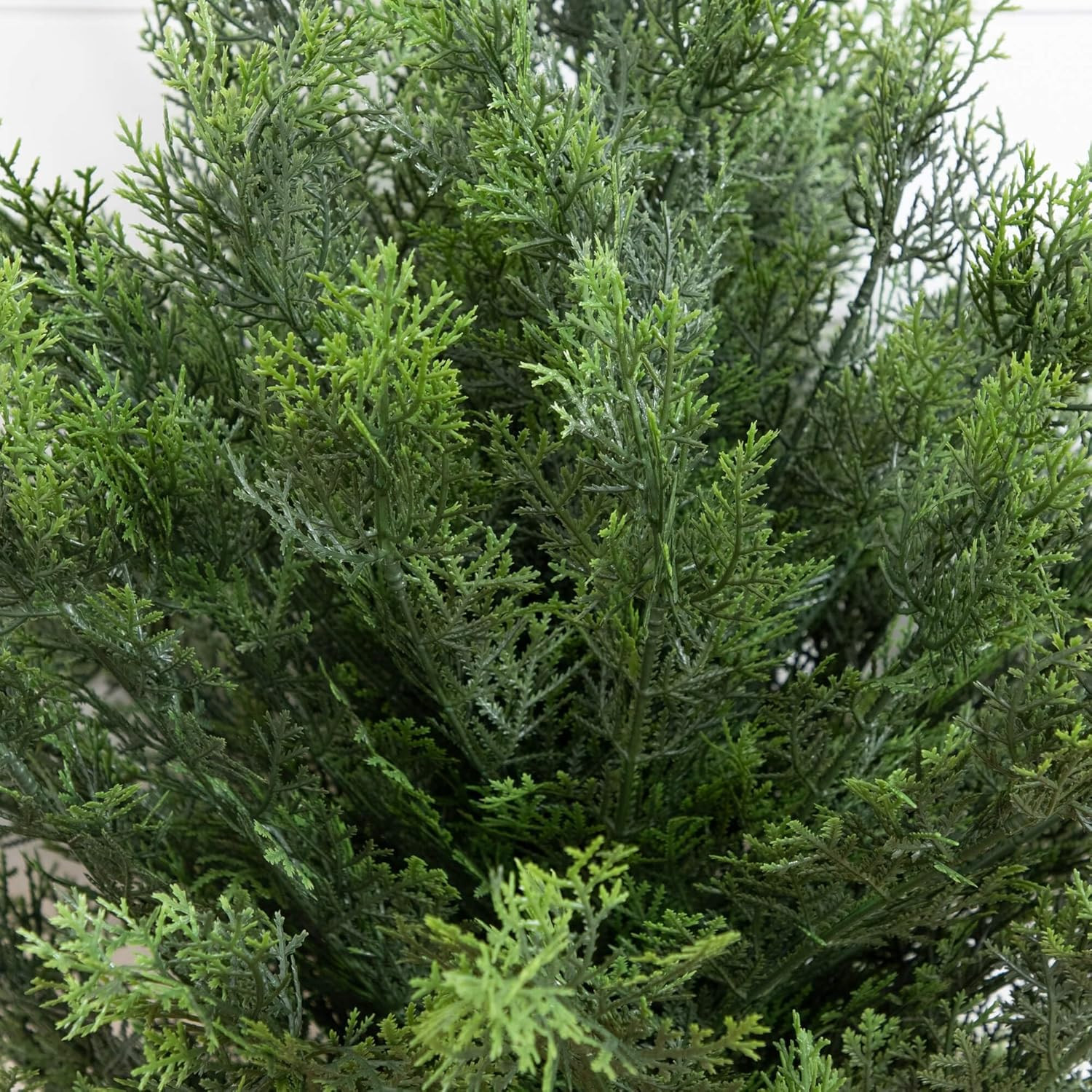 UV Resistant 3Ft Artificial Cedar Bush with Ground Stake for Indoor/Outdoor Use