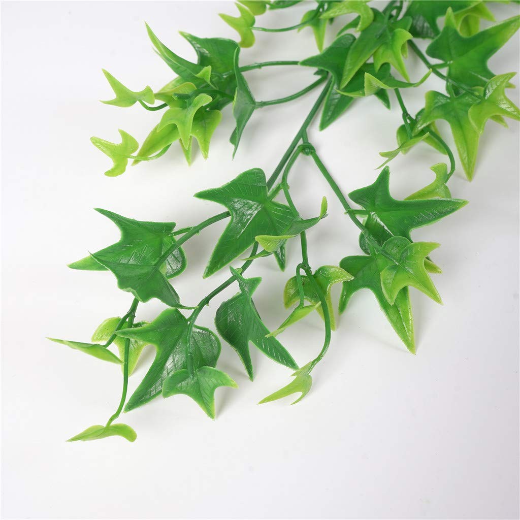 Artificial Vines, Hanging Vine Sweet Potato Leaves Ivy Plastic Plants UV Resi…
