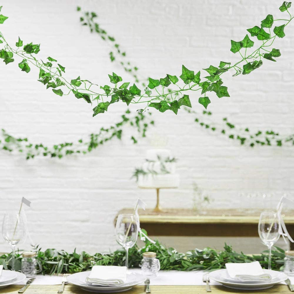 84Feet 12 Strands Artificial Flowers Greenery Fake Hanging Vine Plants Leaf