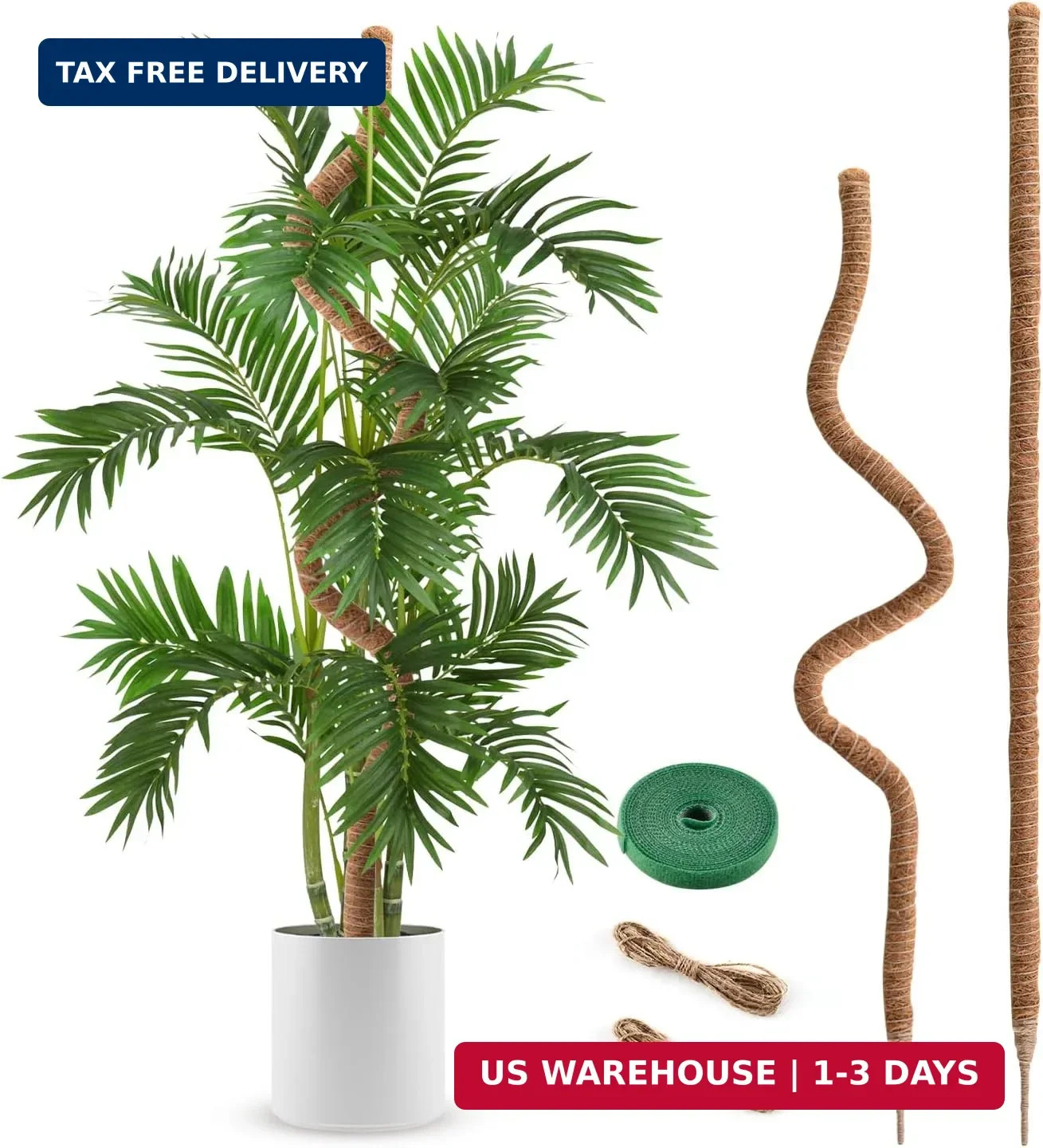 2 Pack Moss Pole, 63 Inch Bendable Moss Poles for Plants Monstera Long for Climb