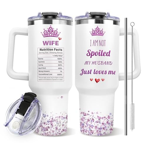 Gifts for Wife from Husband – Anniversary Wedding Gifts 40 Ounces Wife Gifts