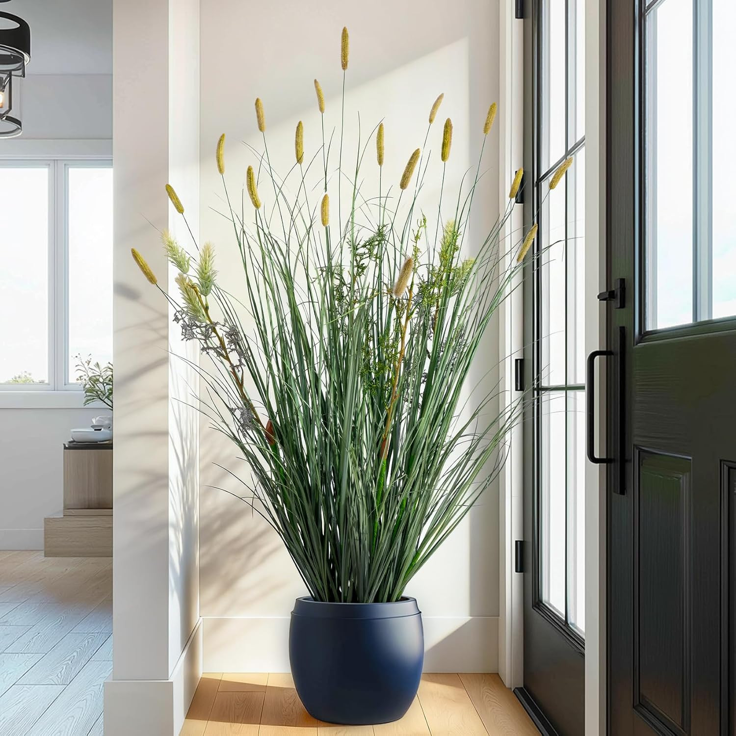 Lifelike Faux Plastic Plantas Synthetic Pampas Grass Indoor Outdoor Realistic Fl
