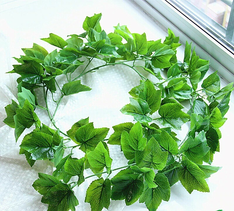 5pc Artificial ivy green silk hanging vine leaf plant vine leave home wall decor