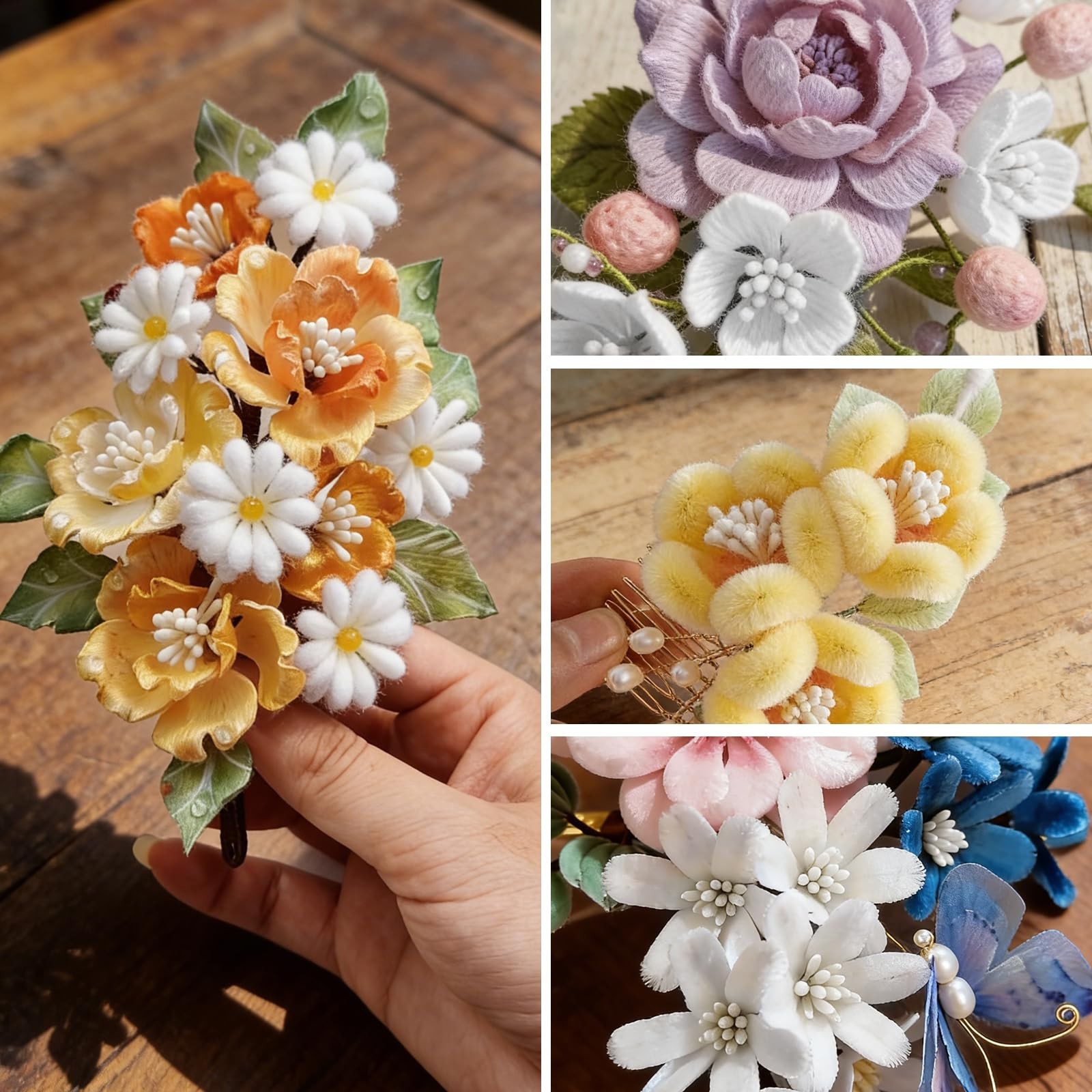 2000 PCS White Flower Stamens 2.3 Inch Cotton Bulk Artificial Floral Center