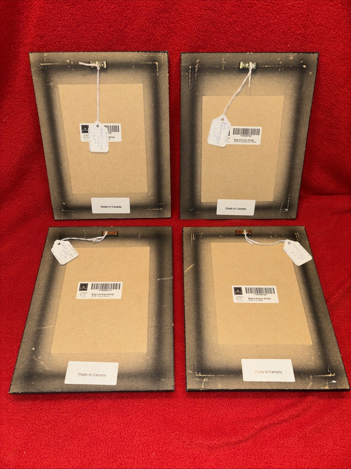 4 Piece Wall Art 17″ Floral Designs By Regina Andrews