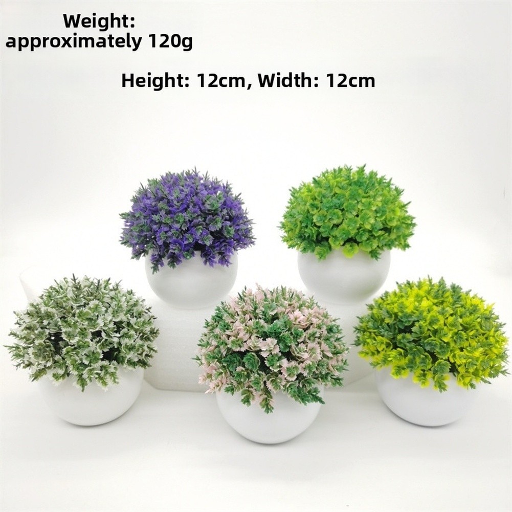 Small Sized Pine Needle Bonsai Artificial Plant 12cm for Shelf Desk Decor
