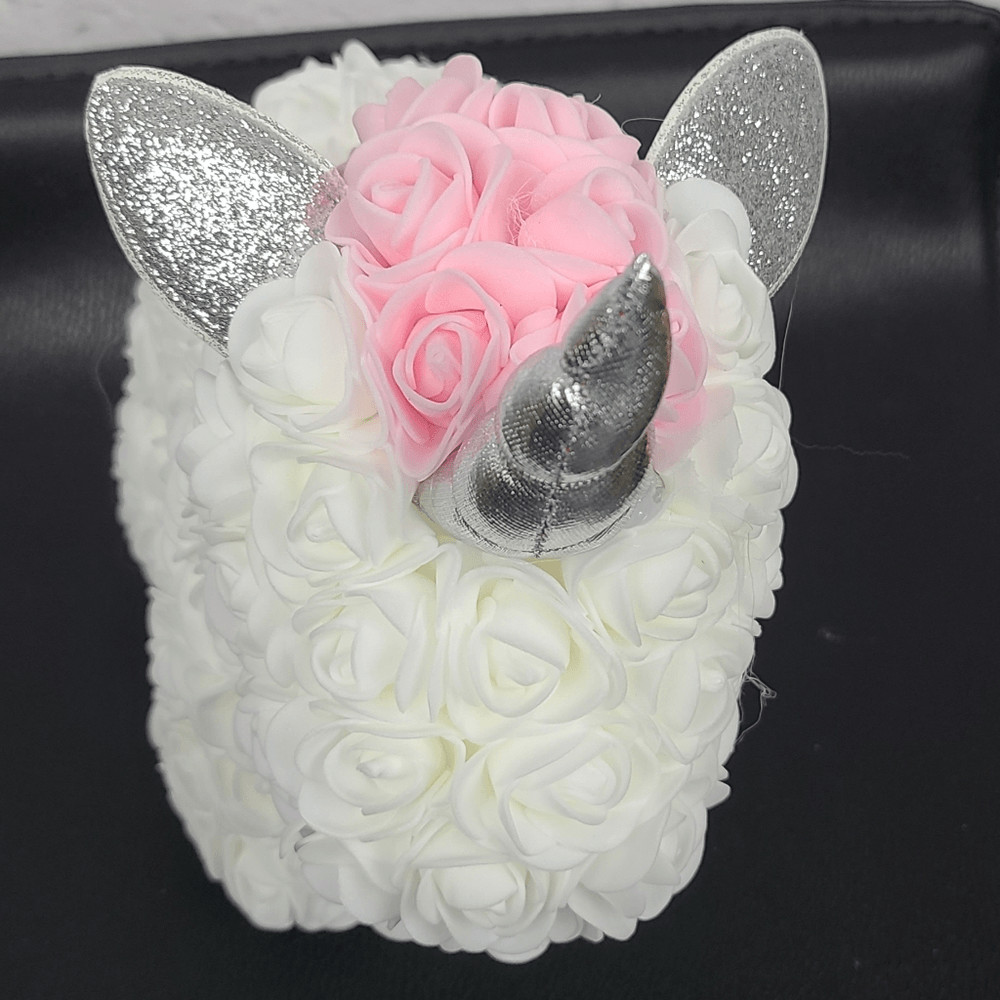 New White Rose Unicorn Floral Foam Valentine Mother’s Day Girlfriend Girls Gift