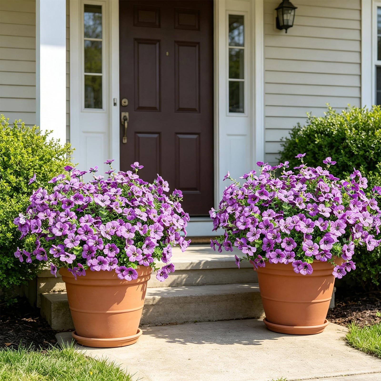 Artificial Flowers for Outdoors, 9 Bundles Artificial Plants & Flowers Outdoo…