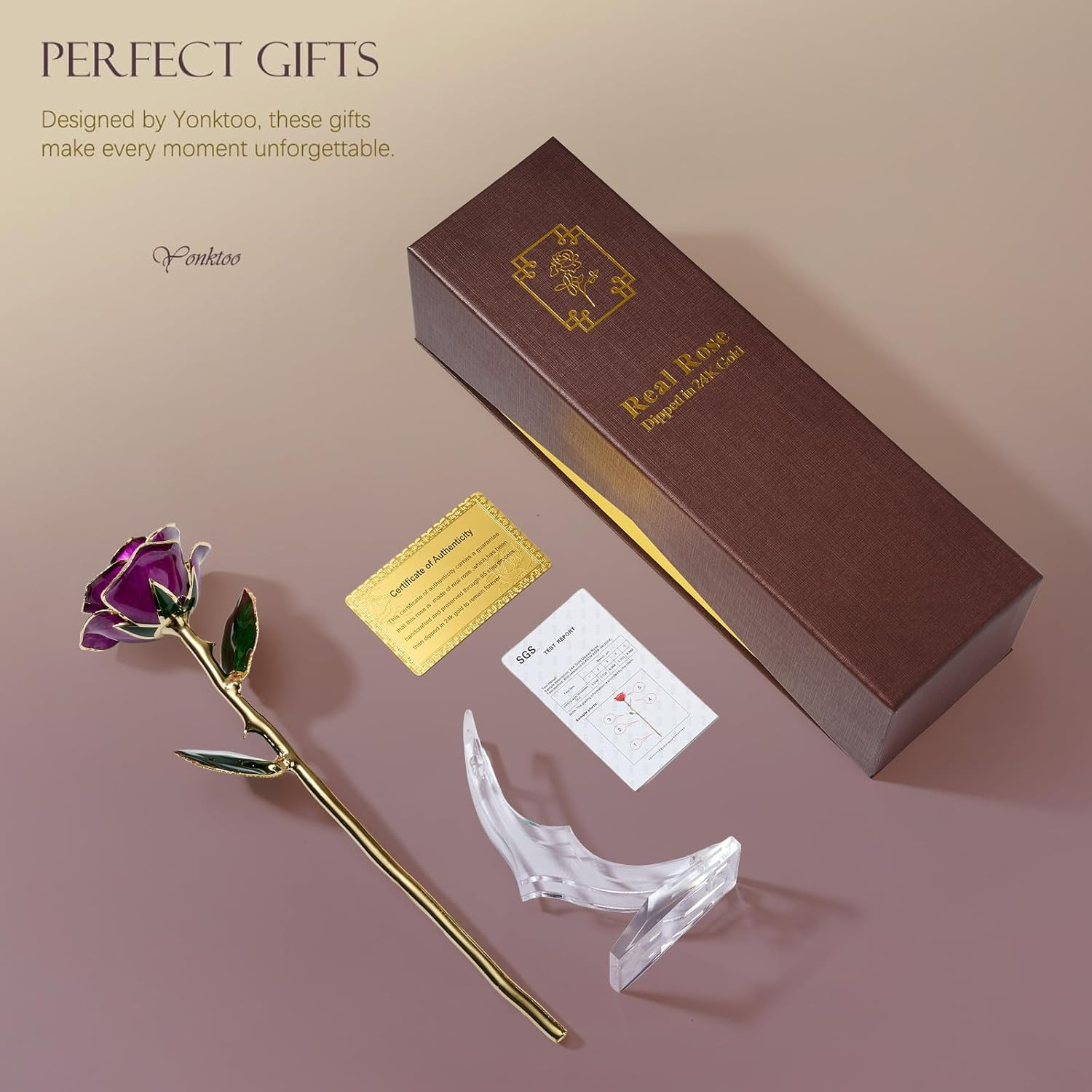 Gold Dipped Rose 24K – Forever Gift for Her,Perfect for Women,Girlfriend Gifts,V