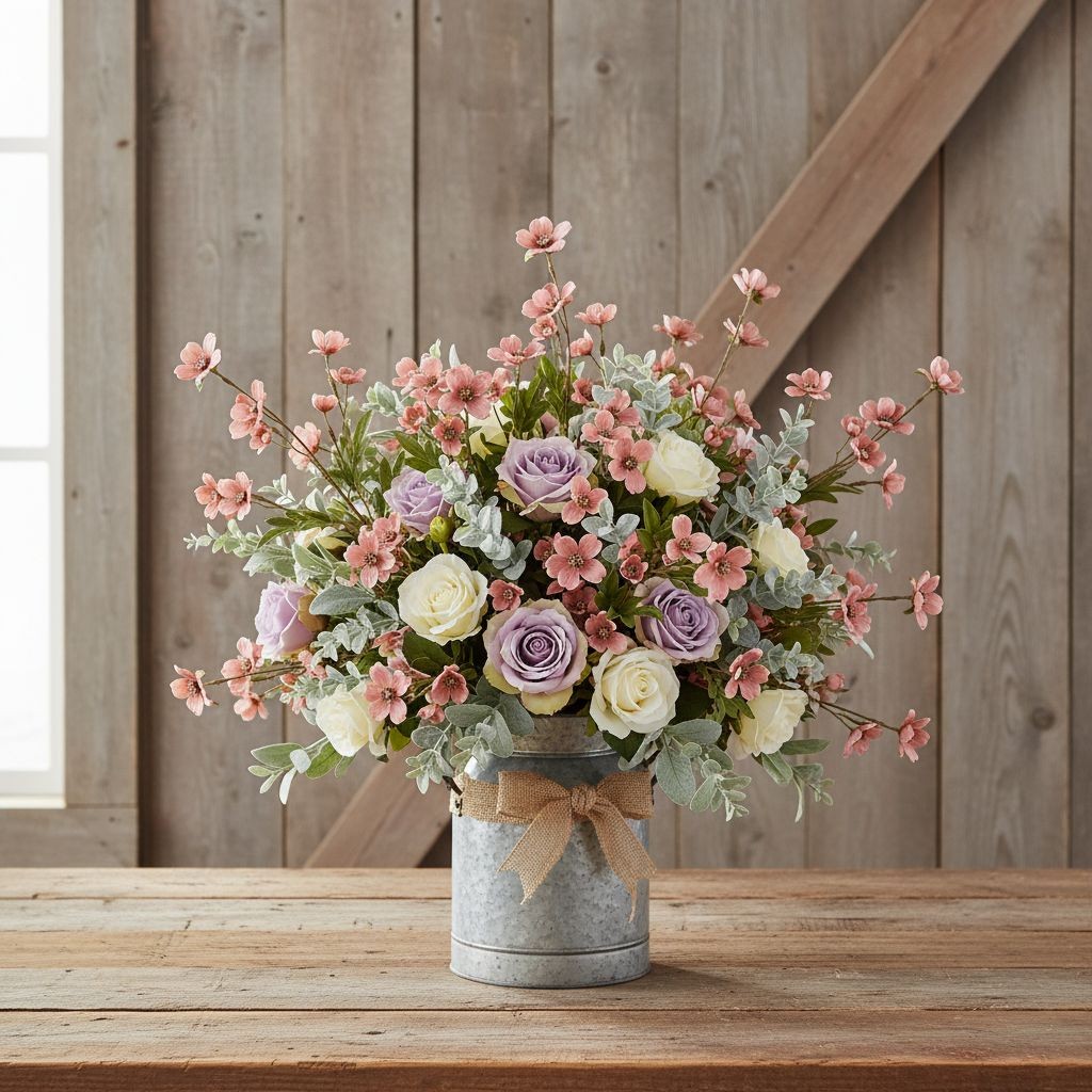 Dusty Rose Dogwood Stems Artificial Dogwood Flowers Faux Floral Branches Cottage