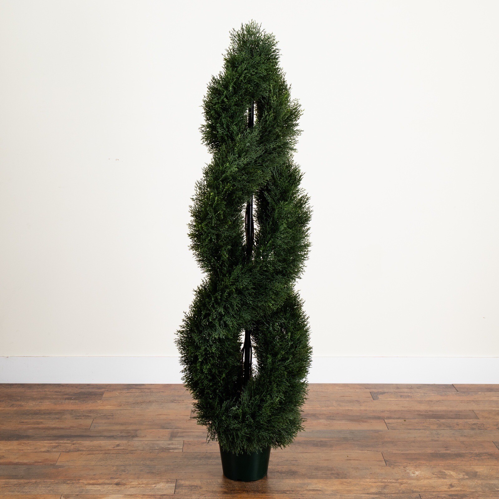5’ Artificial Cedar Cypress Spiral Topiary Tree UV (Indoor/Outdoor).Retail $332