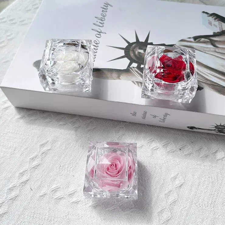 Flowers gift box fresh rose fresh eternal flowers ring box valentines day