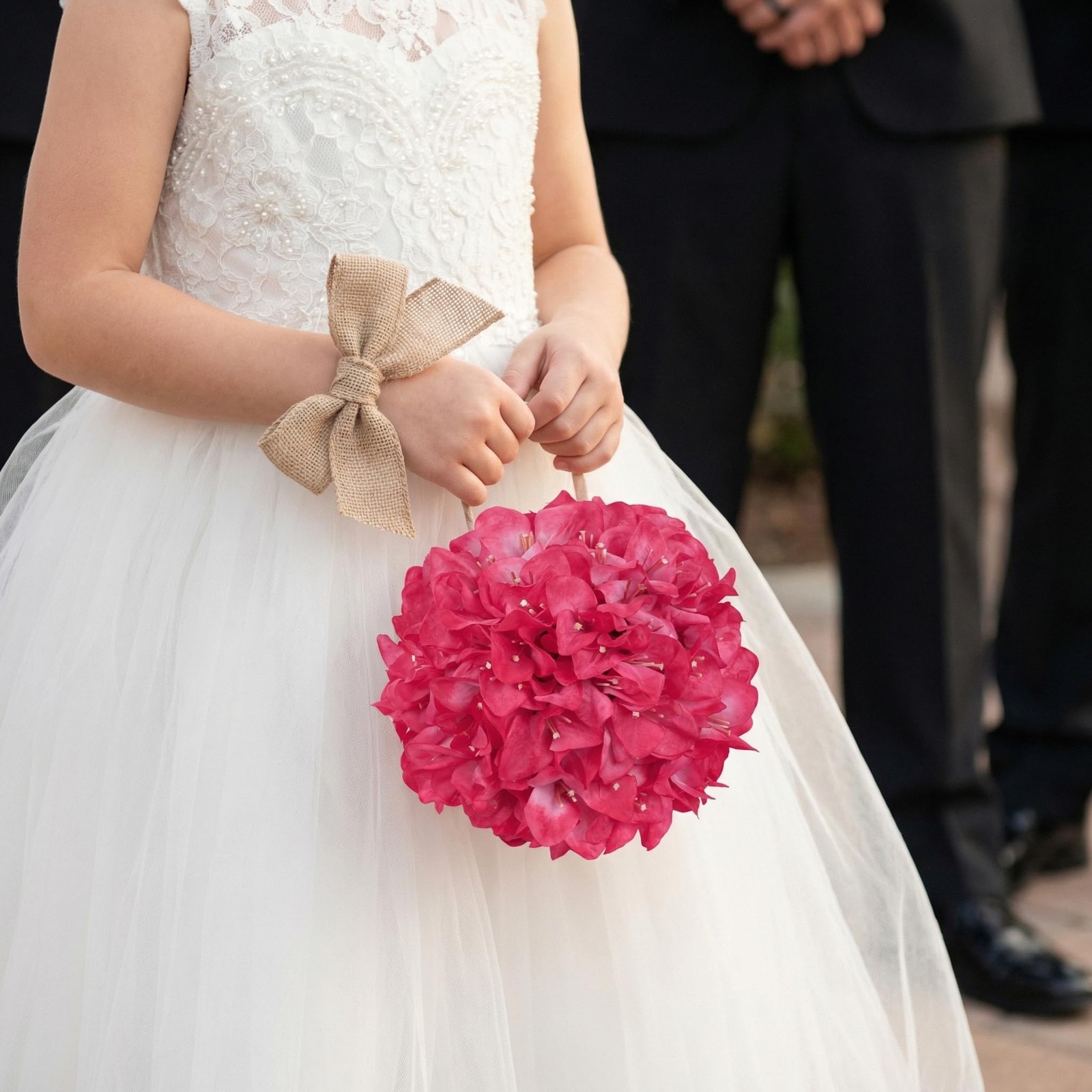 Hot Pink Artificial Bougainvillea Flower Balls for Centerpieces, 2 PCS 7.8″ V…