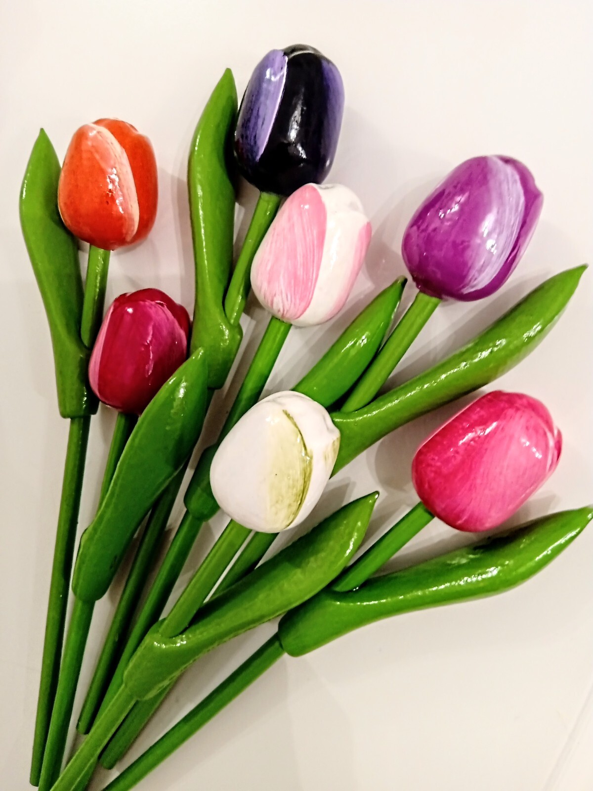 7 Wooden tulips Dutch flowers Wood Holland tulip Gift for Mom Mother Wife Friend