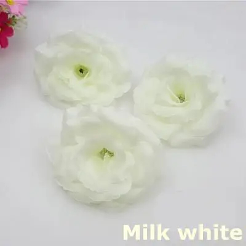 10pcs Dark Blue Silk Rose Flower Heads for DIY Weddings & Christmas Decor