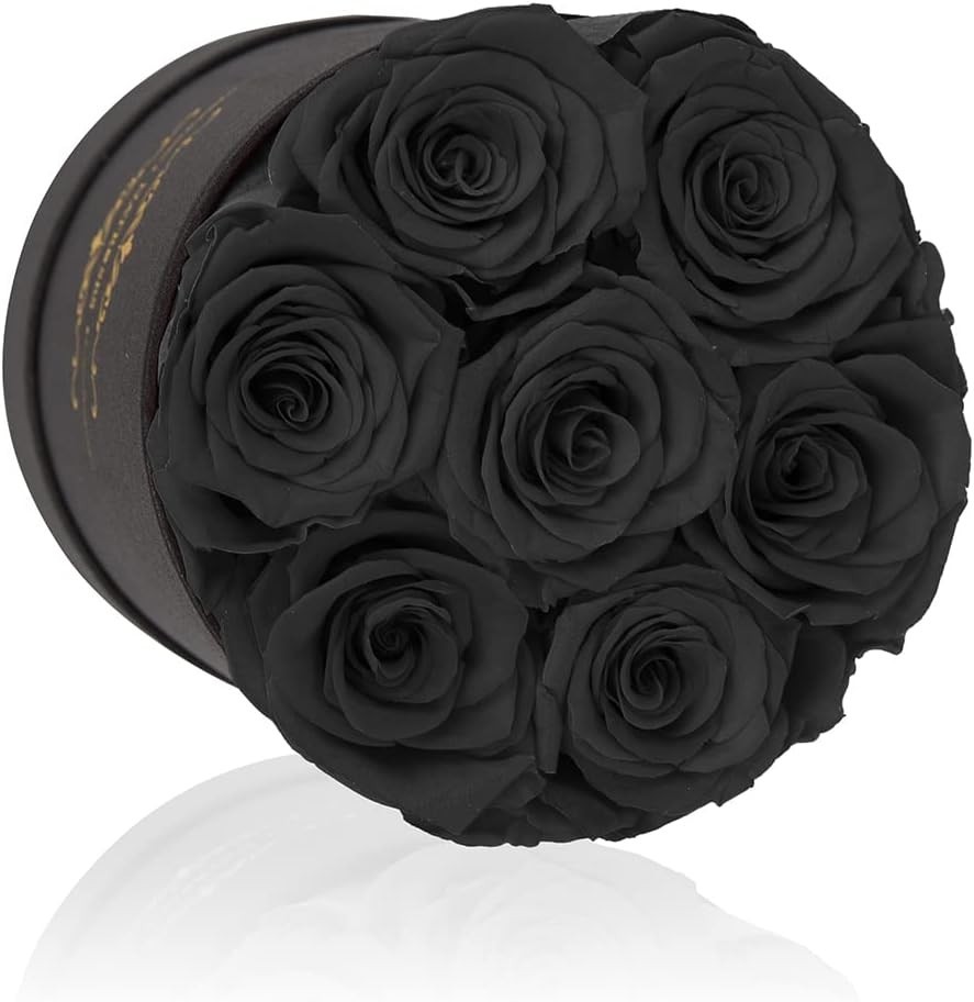 7 Piece Preserved Roses in a Box, Preserved Flowers for Birthday, Flower Gift…