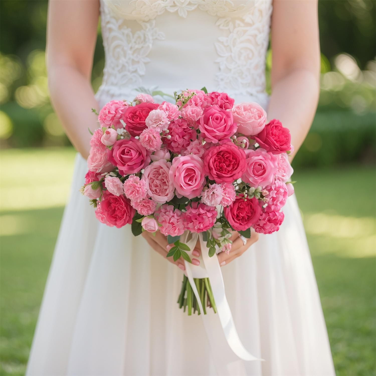8 Pcs Mixed Artificial Peony Flowers Set-4 Bouquets & 4 Stems, Pink Fake Peon…
