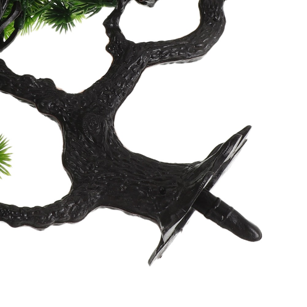 2Pcs Reusable Artificial Green Bonsai Tree Plastic Decor for Zen Garden