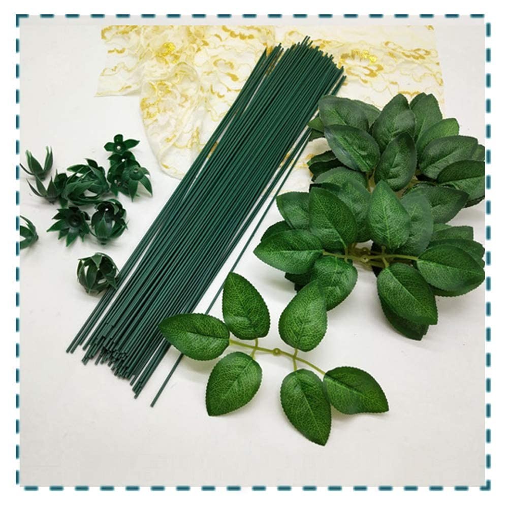 200 Pcs Floral Stem Wire 22 Gauge 16 Inch Floral Stems for Flower Arrangements