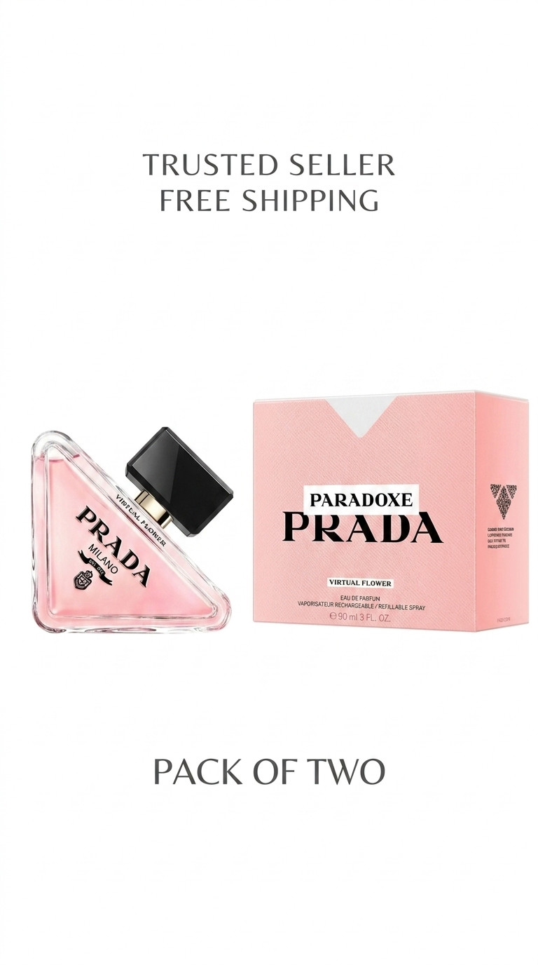 Premium Virtual Flower Eau de Parfum — 2 Pack Bundle, 180ml Total