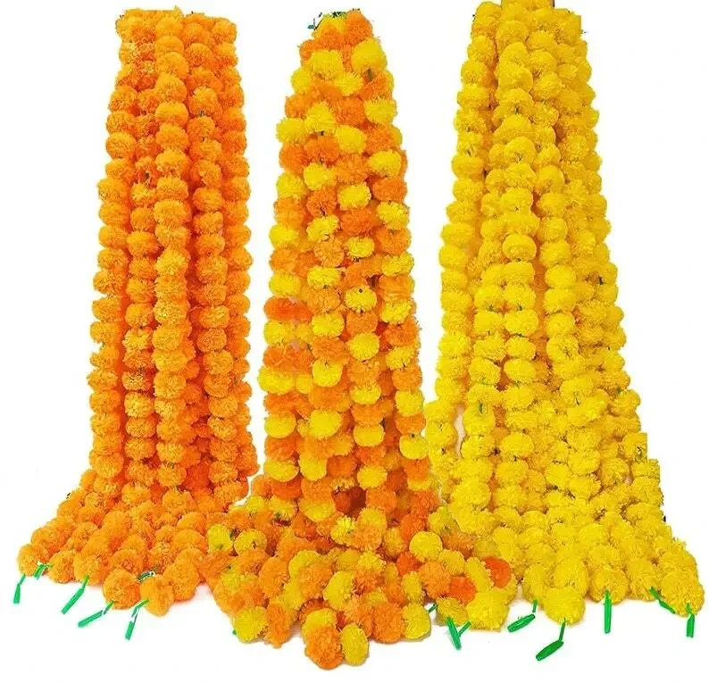 Artificial Marigold Flower Garlands Vine Wedding Event Party Home Wholesale Lot