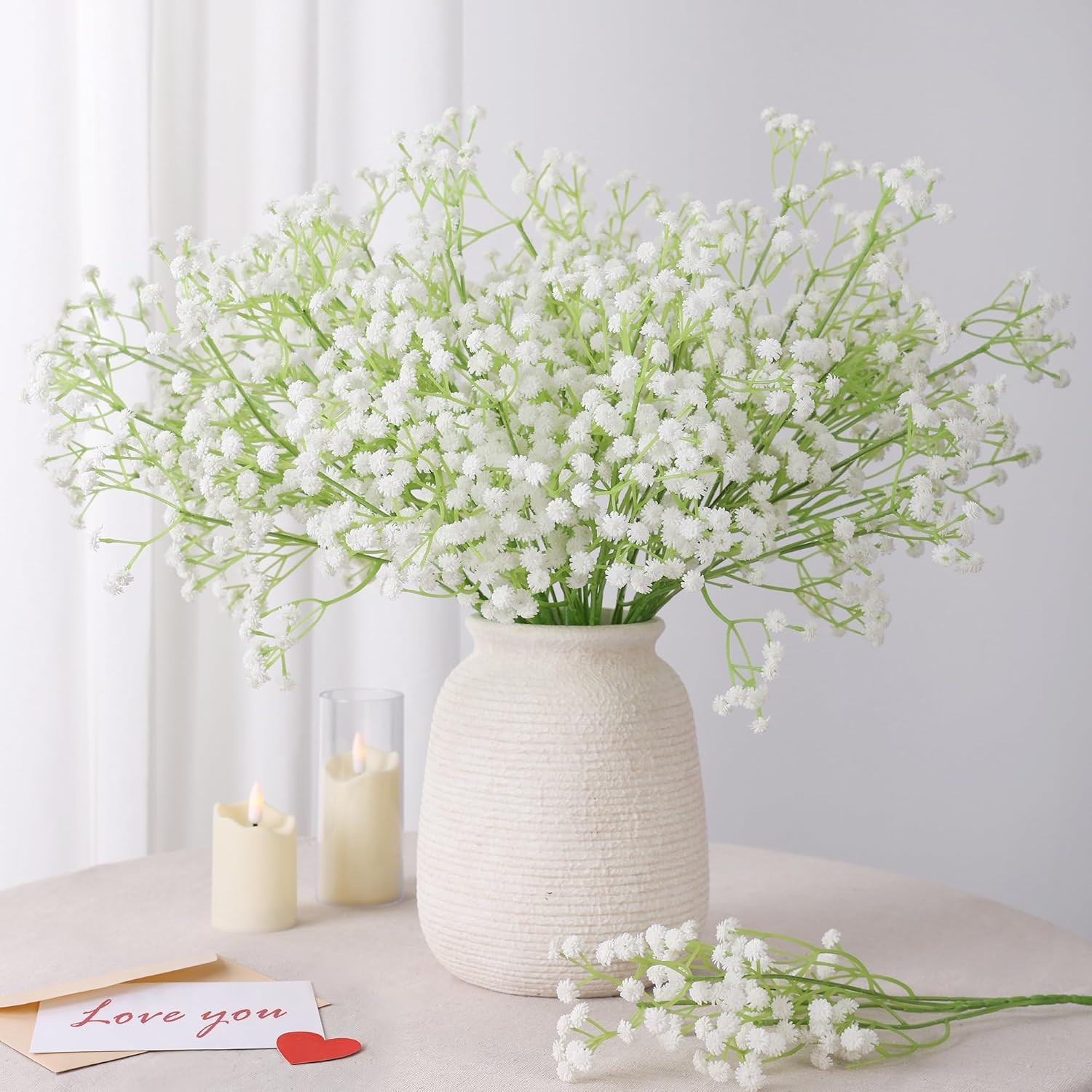 Real Touch Baby’s Breath Artificial Flowers – 30 Pcs for Weddings & Decor