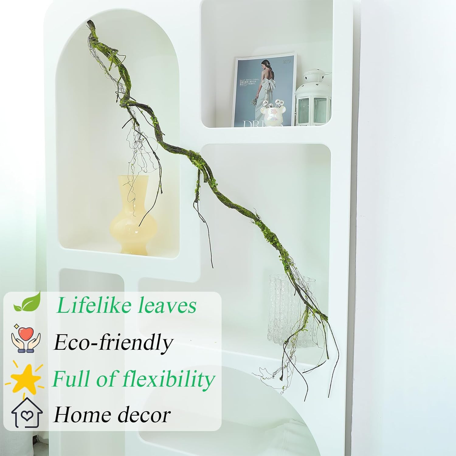 2Pcs 67Inch Artificial Bendable Twigs Branches Reptile Climbing Vines Trunk Grap