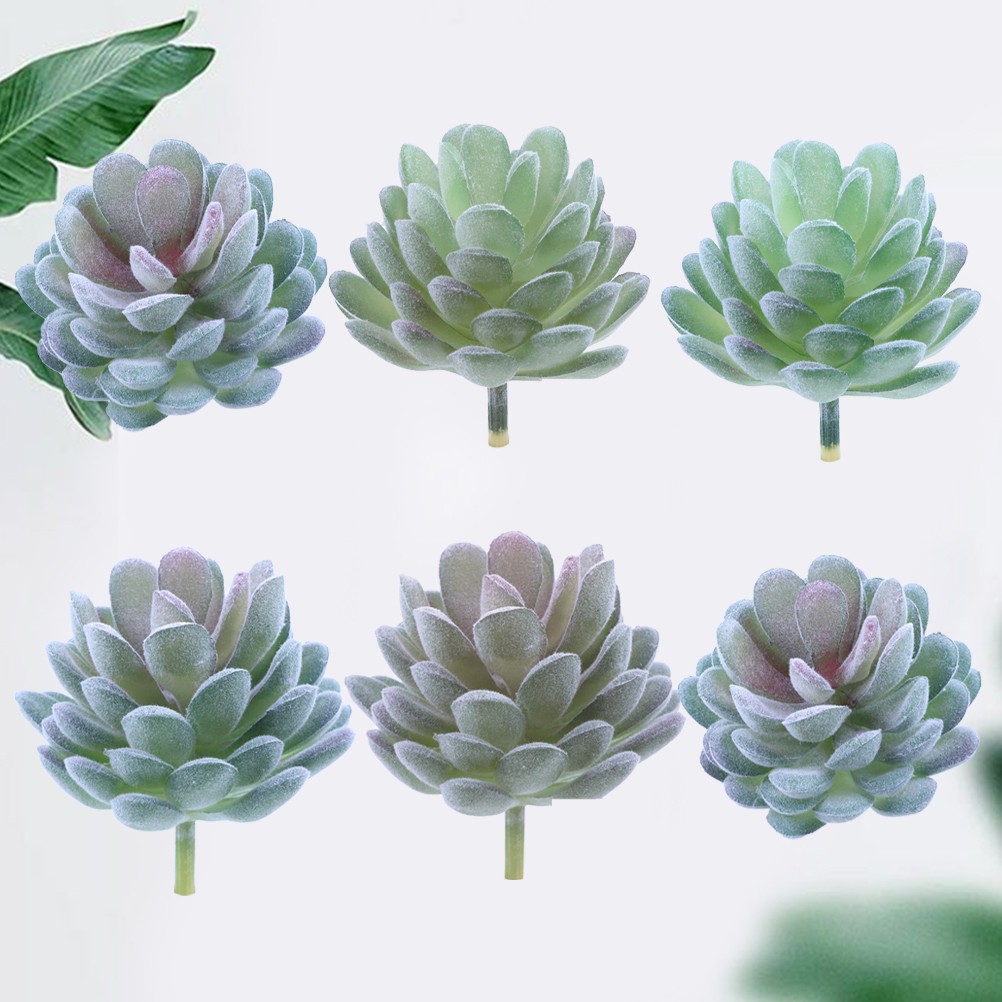 6 Pcs Artificial Simulated Succulent Plants Lifelike Plant Ornaments for Office