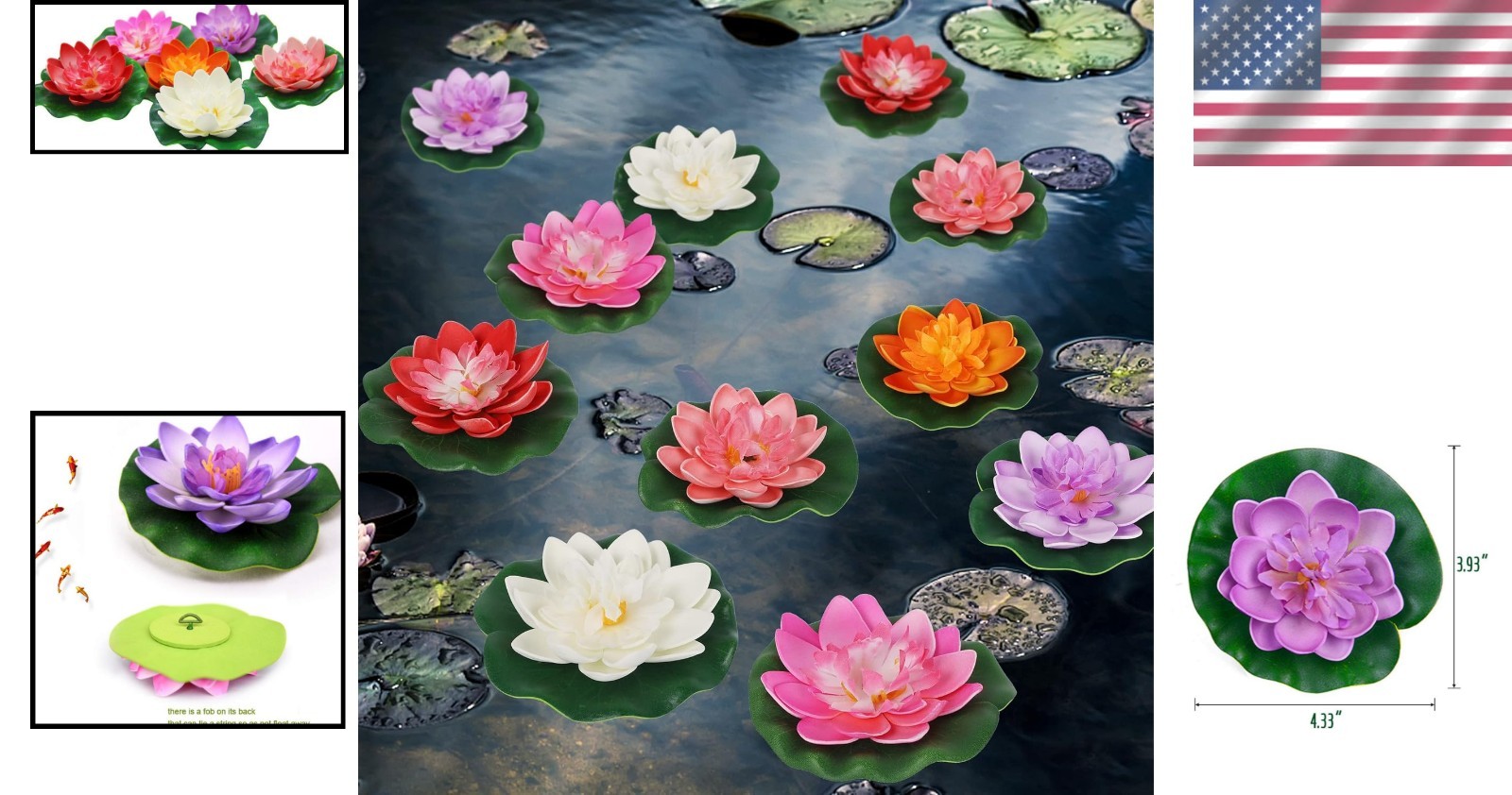 Artificial Floating Lotus Flowers (12 Pcs) – Stunning Indoor & Outdoor Decor