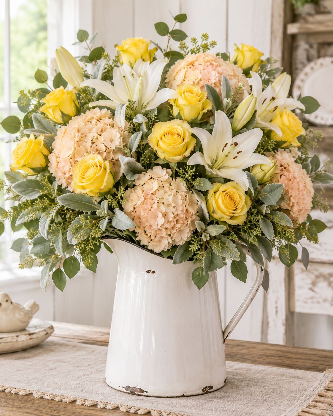 Yellow Artificial Roses 12 Stems Faux Silk Rose Bouquet Small Roses Wedding Flow