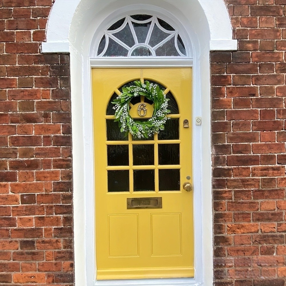 45cm Green Wreath Featuring Lily of the Valley and Berries Plastic Silk Design