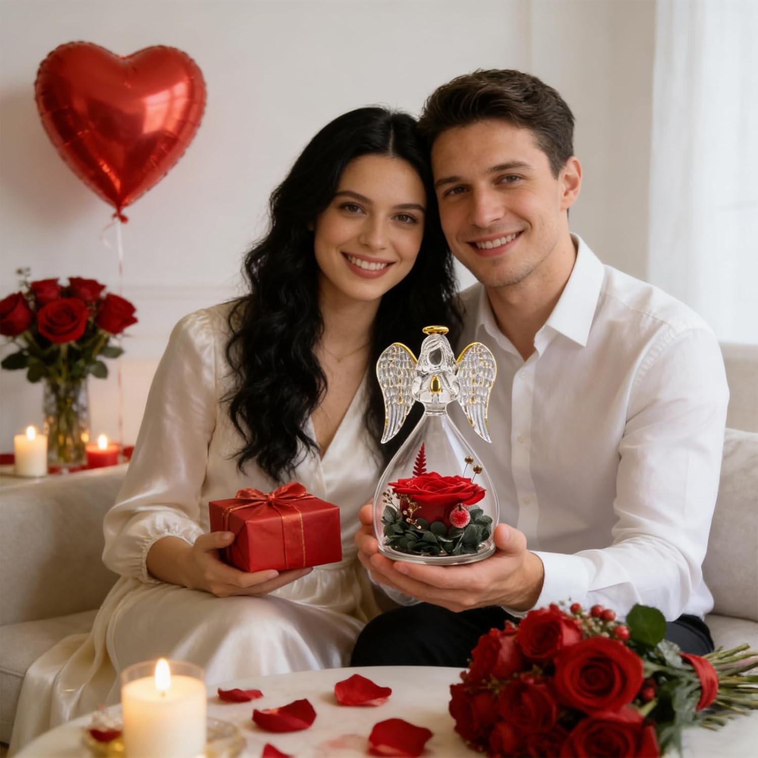 New Valentines Day Gifts for Women Birthday Preserved Rose Forever Red