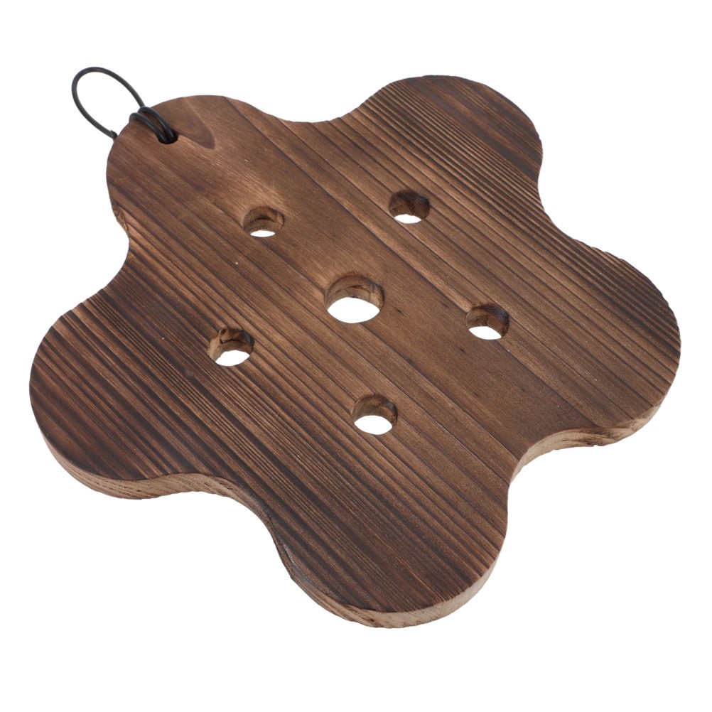 Home Wall Plant Holder Brown Wooden Mounting Board for Vertical Plant Display