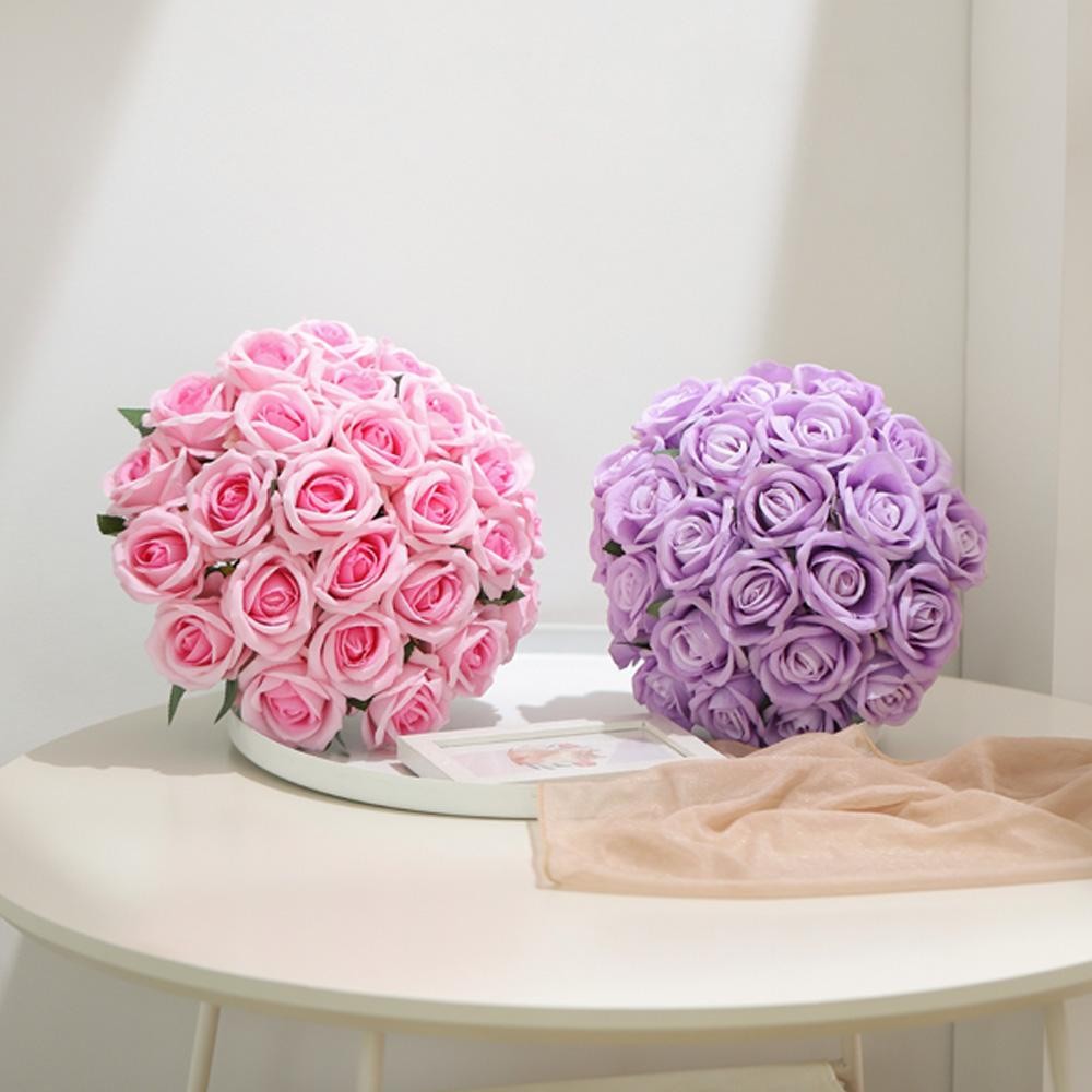 5pcs Rose Artificial Flowers Bouquet Silk Fake Flower for Home Decor Garden Wedd