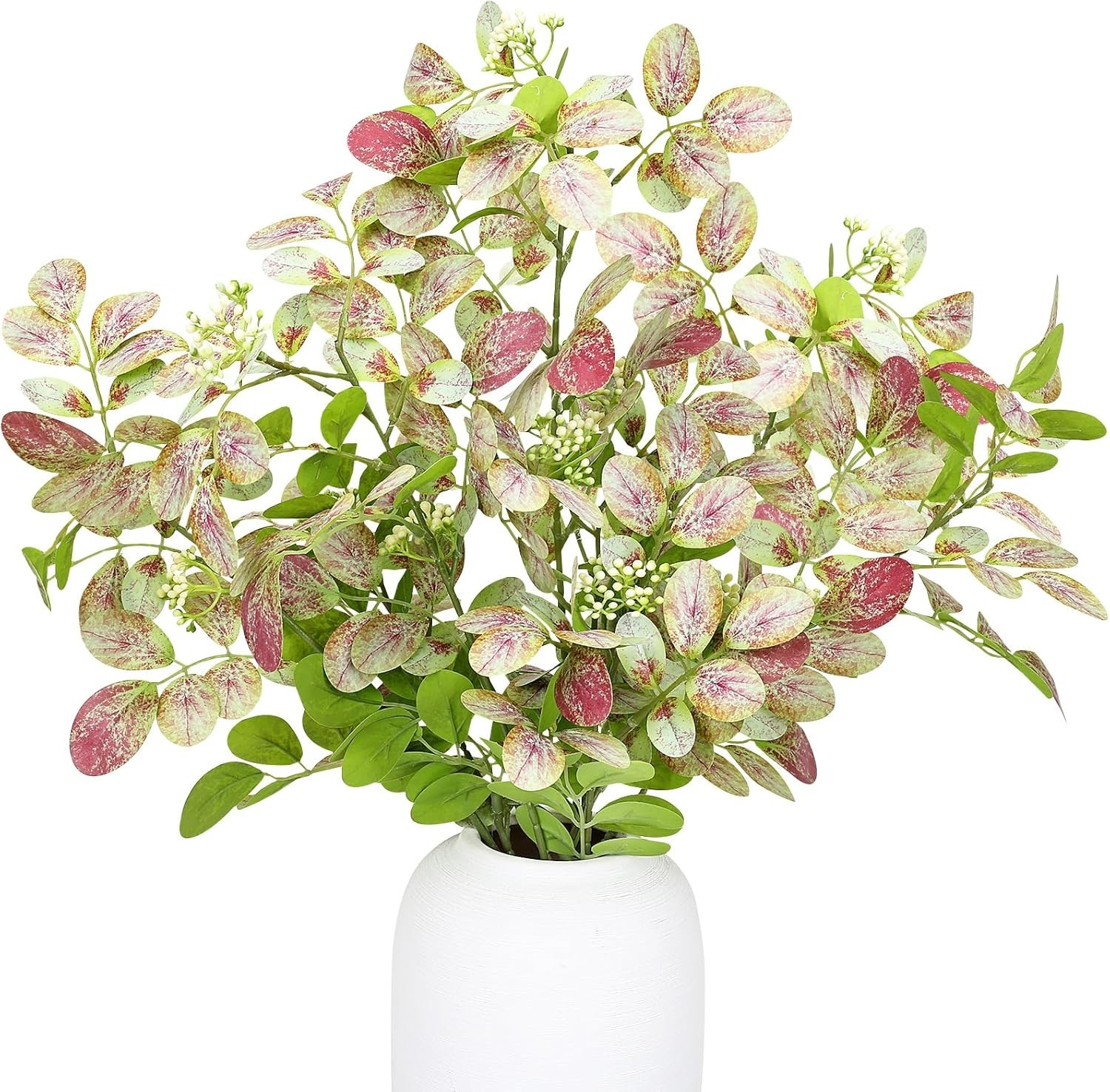 5PCS Artificial Eucalyptus Stems for Vase Pot – 35 Inch Fake Plants Faux Gree…