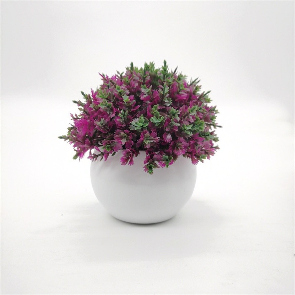 Small Sized Pine Needle Bonsai Artificial Plant 12cm for Shelf Desk Decor
