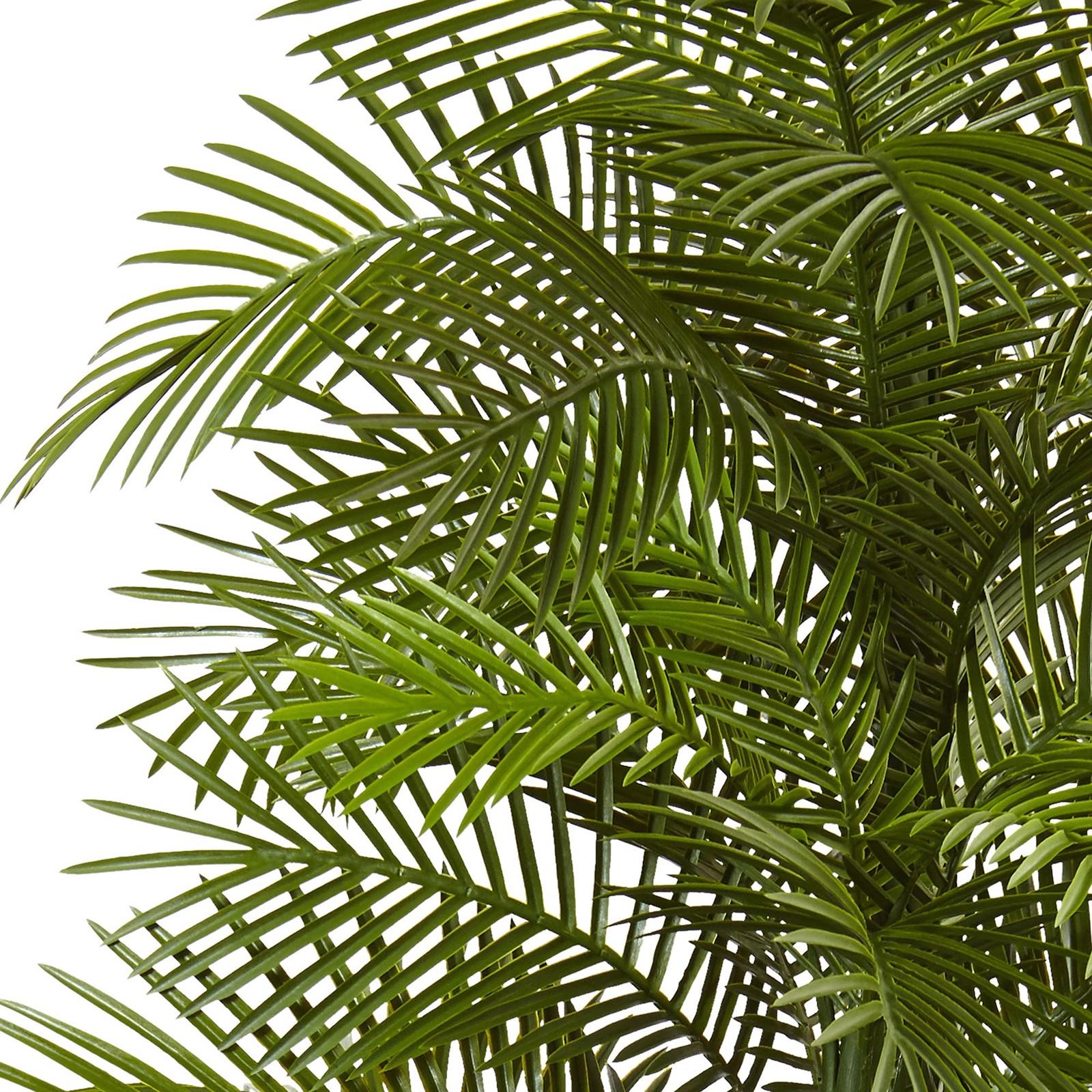 Nearly Natural 7ft. Double Robellini Palm Tree UV Resistant 7ft, Green