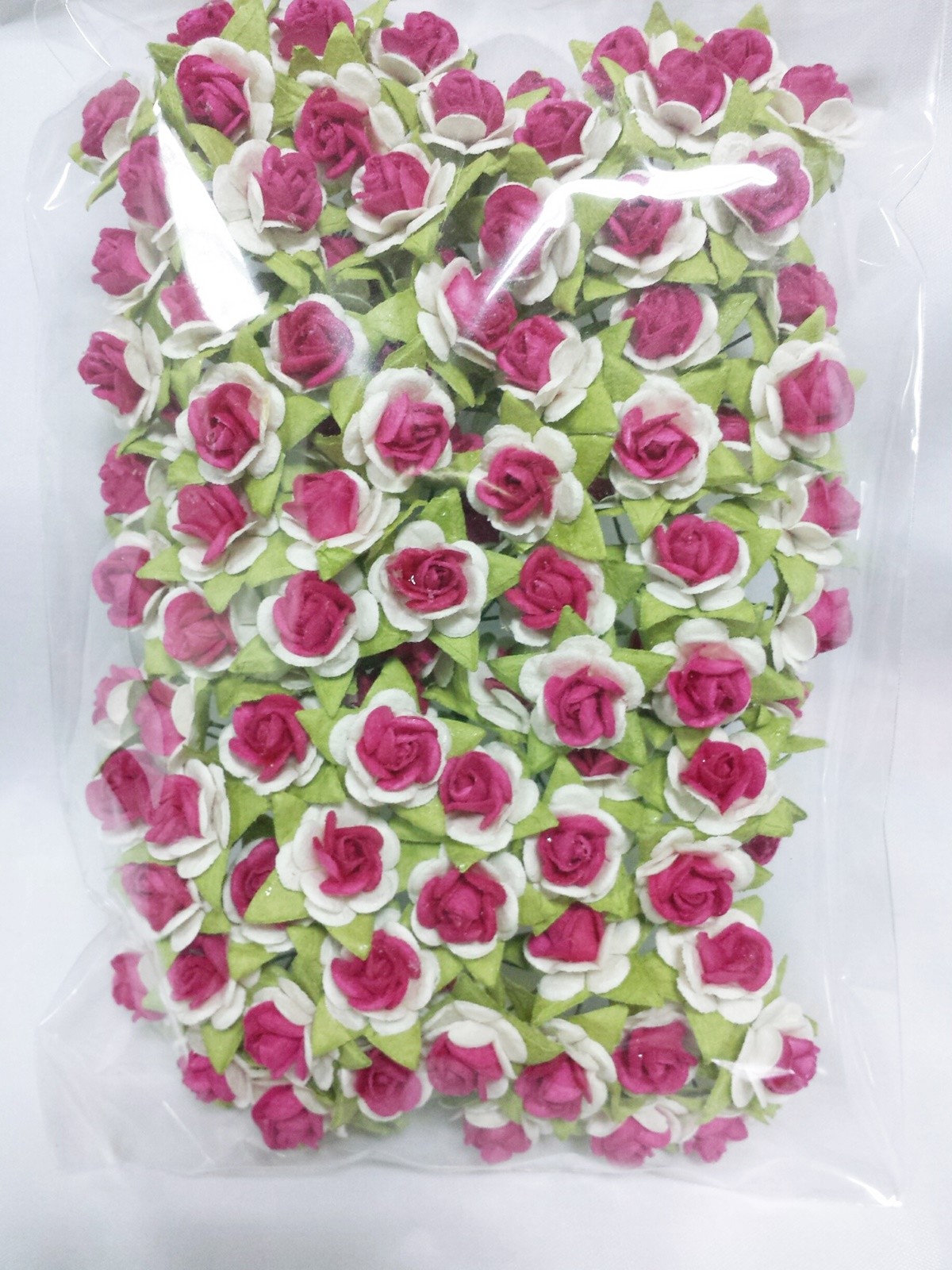 15 mm Mulberry Paper Rose Flower Craft Wedding Card Basket Scrapbooking DIY