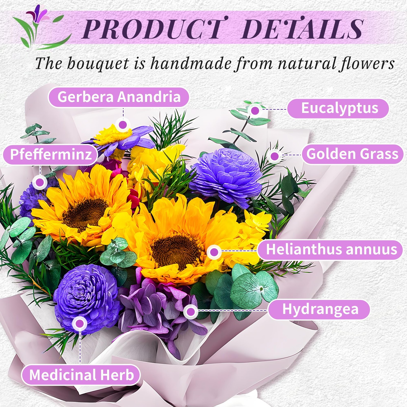 Flowers for Delivery Tomorrow, Preserved Flower Bouquet with , Dried Flowers …
