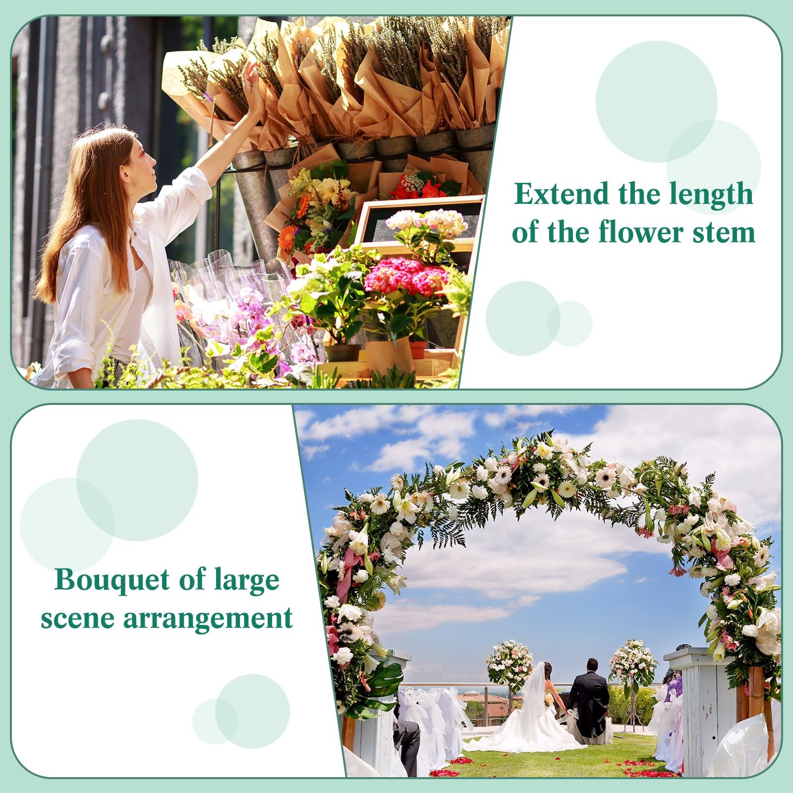 90 Pack 12 Inch Stem Water Tubes w/ Caps, Vials for Floral Arrangement