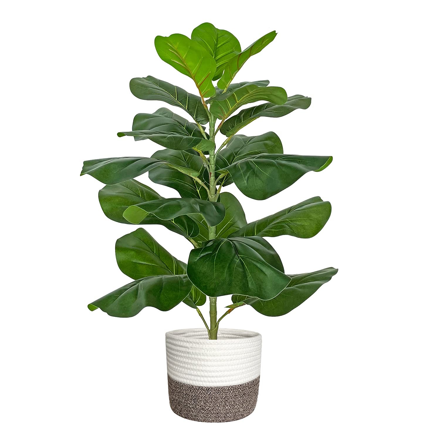 Artificial Fiddle Leaf Fig Tree/Faux Ficus Lyrata for Home Office Decoration,…
